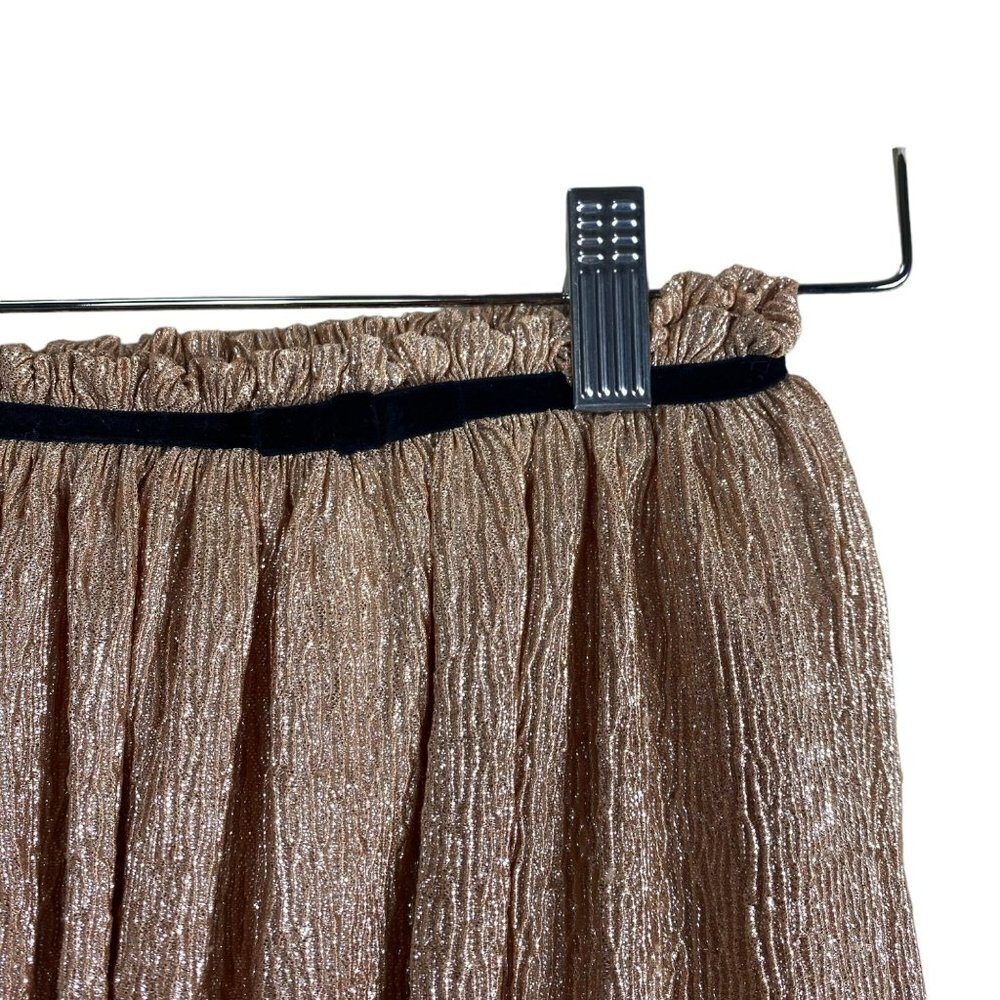 Kate Spade Gold Girls Metallic Crepe Skirt Gold Size‎ 10 - Picture 2 of 7
